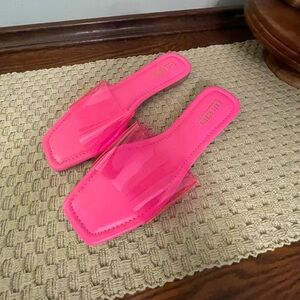 Pink Transparent Sandals